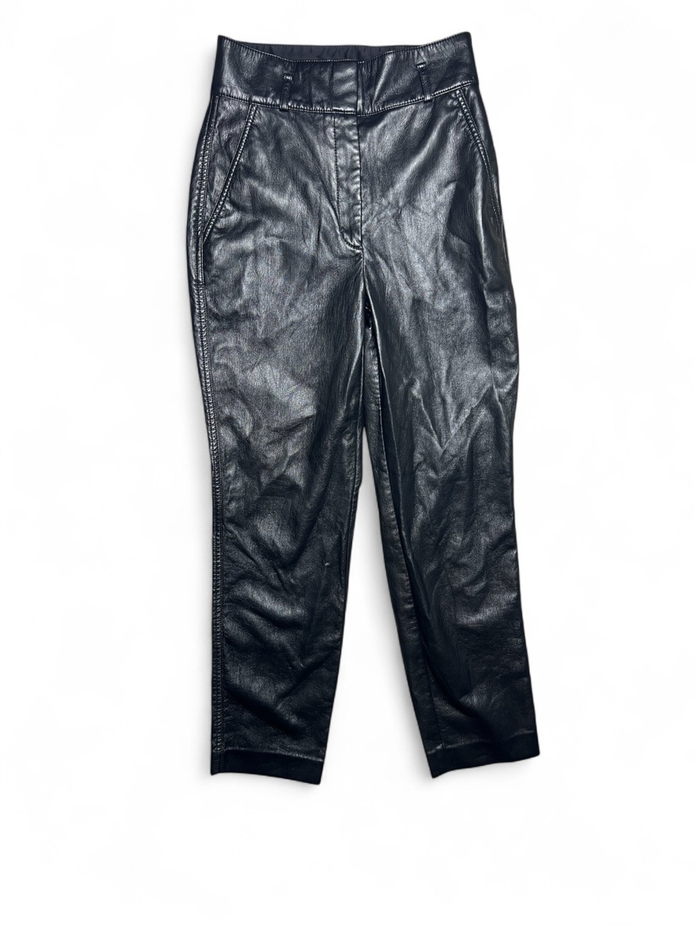 Aritzia Babaton Black Vegan Leather Pants Size 2